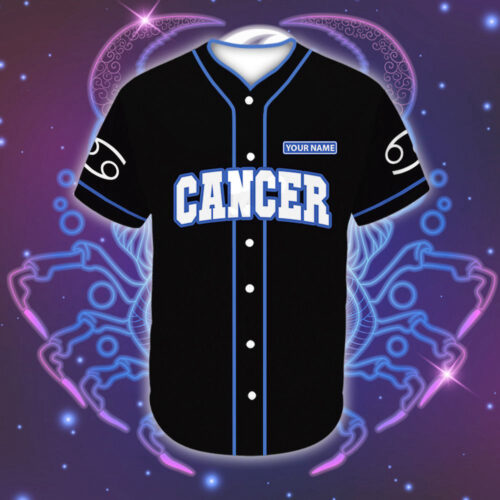 Personalized Custom Name Cancer Great Zodiac Baseball Tee Jersey Shirt Gift For Men Women