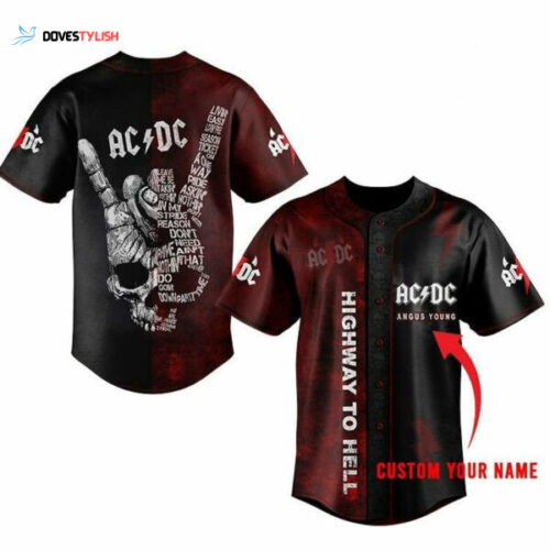 Acdc Rock Band Highway To Hell Customized Baseball Jersey 464