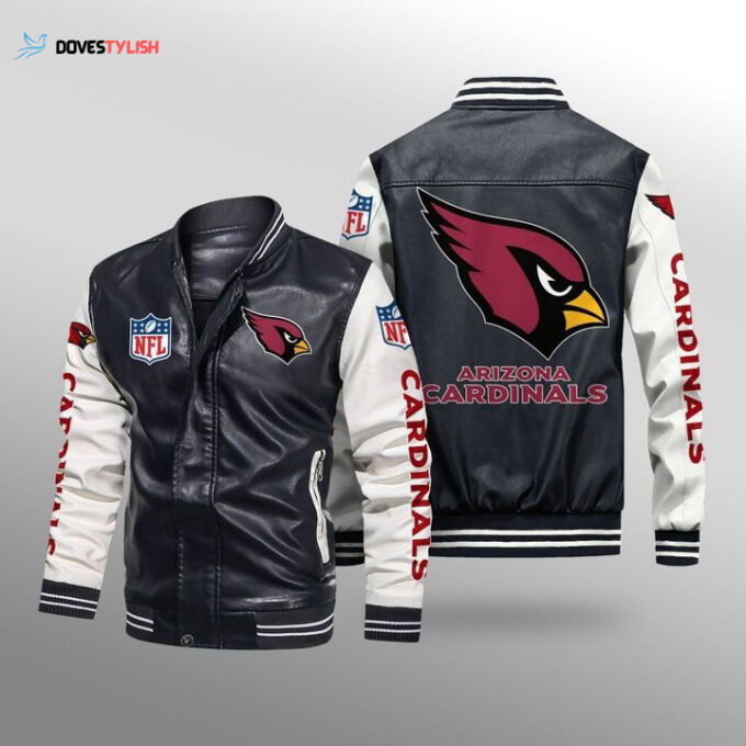 Arizona Cardinals Leather Bomber Jacket