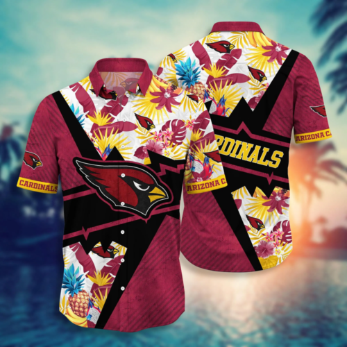 Arizona Cardinals NFL Flower Hawaii Shirt   For Fans, Summer Football Shirts