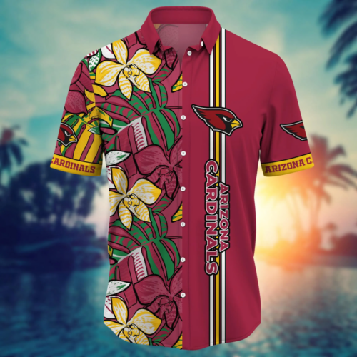 Arizona Cardinals NFL Flower Hawaii Shirt   For Fans, Summer Football Shirts
