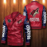 Arizona Coyotes Leather Bomber Jacket