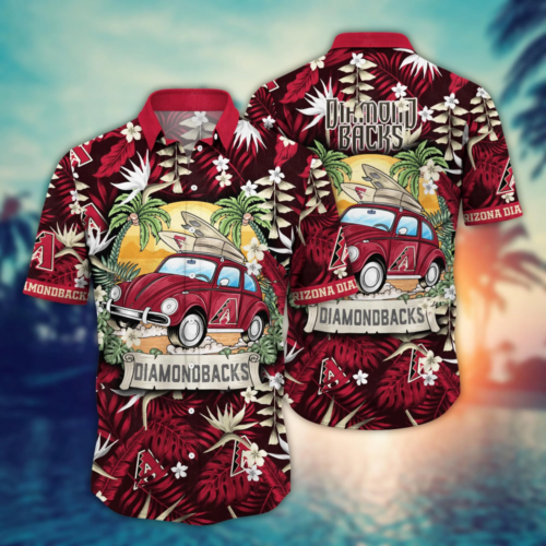 Arizona Diamondbacks MLB Flower Hawaii Shirt   For Fans, Summer Football Shirts