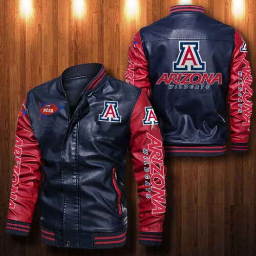 Arizona Wildcats Leather Bomber Jacket