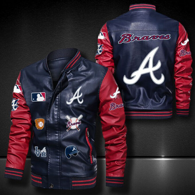 Atlanta Braves Leather Bomber Jacket