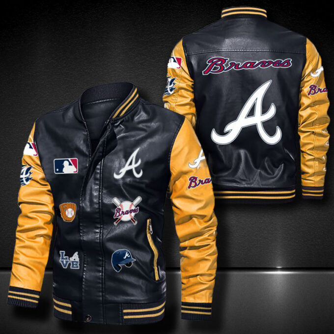 Atlanta Braves Leather Bomber Jacket