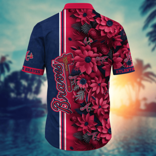 Atlanta Braves MLB Flower Hawaii Shirt  For Fans, Custom Summer Football Shirts