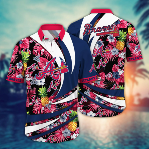 Atlanta Braves MLB Flower Hawaii Shirt   For Fans, Summer Football Shirts