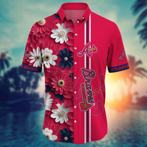 Atlanta Braves MLB Flower Hawaii Shirt   For Fans, Summer Football Shirts