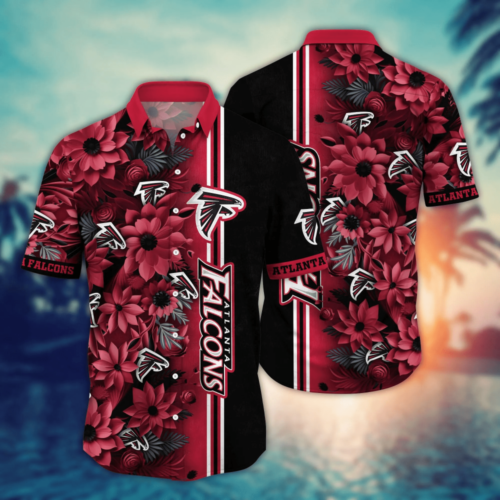 Atlanta Falcons NFL Flower Hawaii Shirt   For Fans, Custom Summer Football Shirts