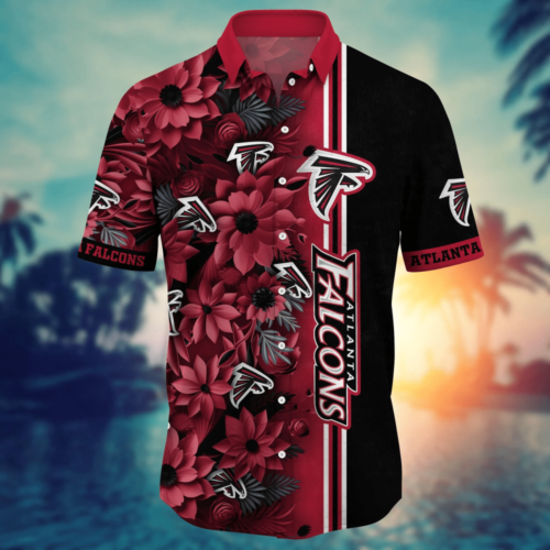 Atlanta Falcons NFL Flower Hawaii Shirt   For Fans, Custom Summer Football Shirts