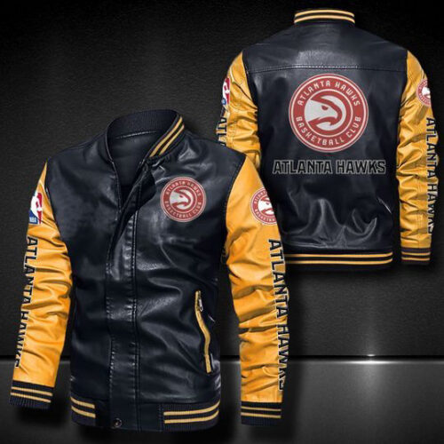 Atlanta Hawks Leather Bomber Jacket