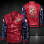 Atlanta Hawks Leather Bomber Jacket