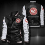 Atlanta Hawks Leather Bomber Jacket