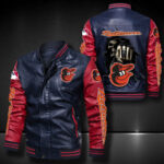 Baltimore Orioles Leather Bomber Jacket