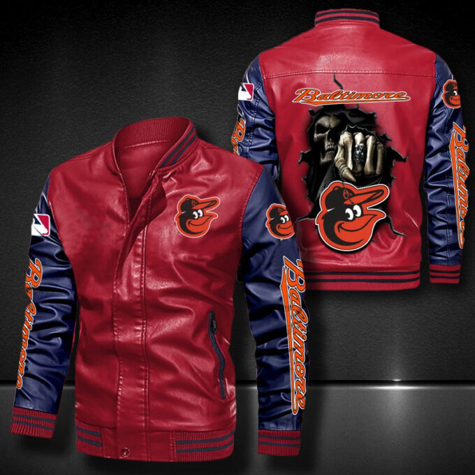 Baltimore Orioles Leather Bomber Jacket