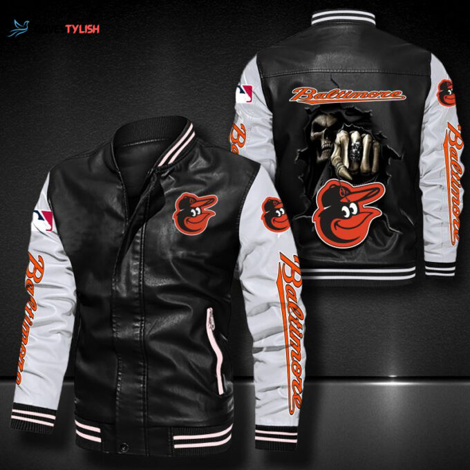 Baltimore Orioles Leather Bomber Jacket