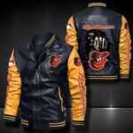 Baltimore Orioles Leather Bomber Jacket