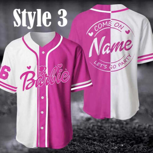 Barbie Jersey Shirt, Barbie Shirt, Come On Barbie Let’s Go Party Baseball Jersey