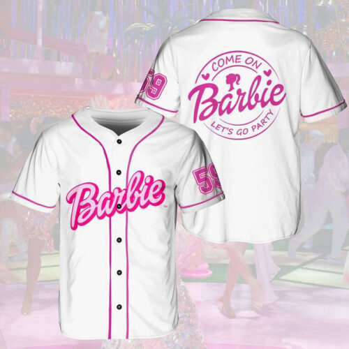 Barbie Jersey Shirt, Custom Baseball Jersey Shirt