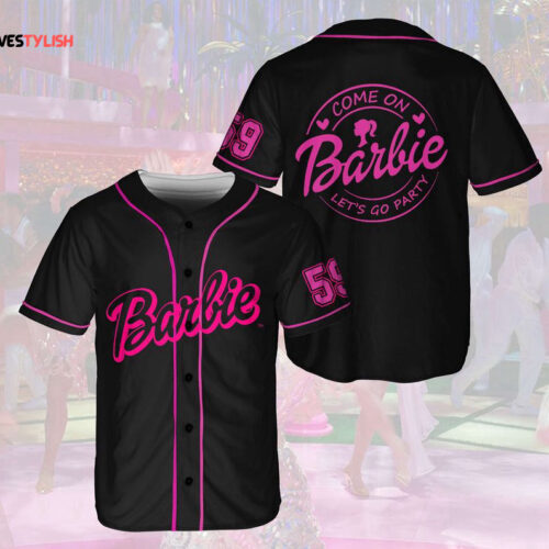 Barbie Jersey Shirt, Custom Baseball Jersey Shirt