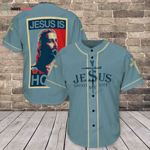 Baseball Tee Jesus saved my life Baseball Tee Jersey Shirt Gift For Men Women