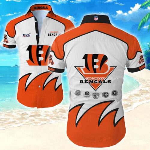 Beach Shirt Nfl Cincinnati Bengals Hawaiian Shirt Tropical Shirt Mens