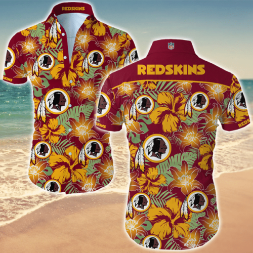 Beach Shirt Nfl Washington Redskins Hawaiian Shirt Summer Button Up For Fans