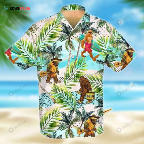 Bigfoot On A Summer Vacation Colorful Aloha – Bigfoot Hawaiian Shirt For Men Women