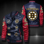 Boston Bruins Leather Bomber Jacket