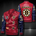 Boston Bruins Leather Bomber Jacket