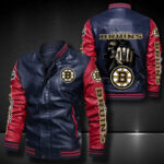 Boston Bruins Leather Bomber Jacket