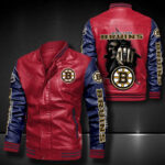 Boston Bruins Leather Bomber Jacket