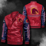 Brisbane Broncos Leather Bomber Jacket