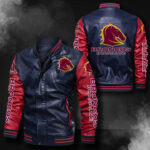 Brisbane Broncos Leather Bomber Jacket