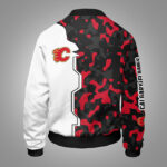 Calgary Flames Camouflage Red Bomber Jacket