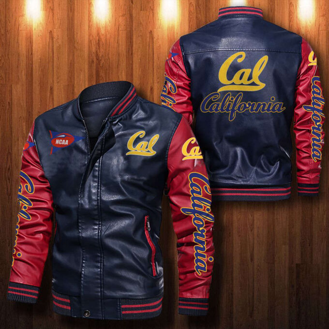 California Golden Bears Leather Bomber Jacket