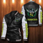 Canberra Raiders Leather Bomber Jacket