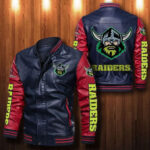 Canberra Raiders Leather Bomber Jacket