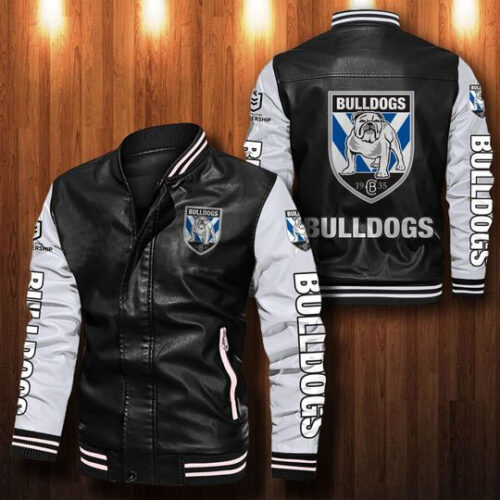 Canterbury Bankstown Bulldogs Leather Bomber Jacket