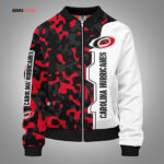 Carolina Hurricanes Camouflage Red Bomber Jacket