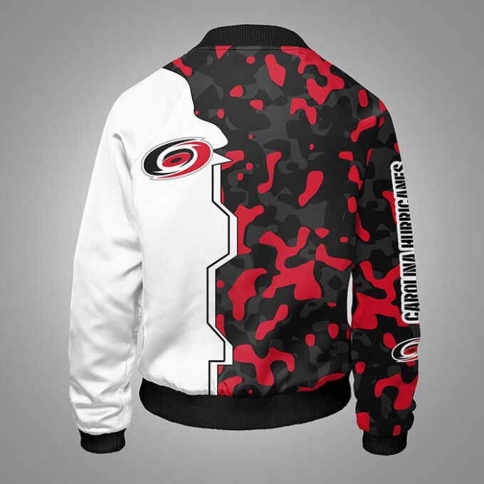 Carolina Hurricanes Camouflage Red Bomber Jacket