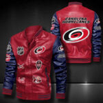 Carolina Hurricanes Leather Bomber Jacket