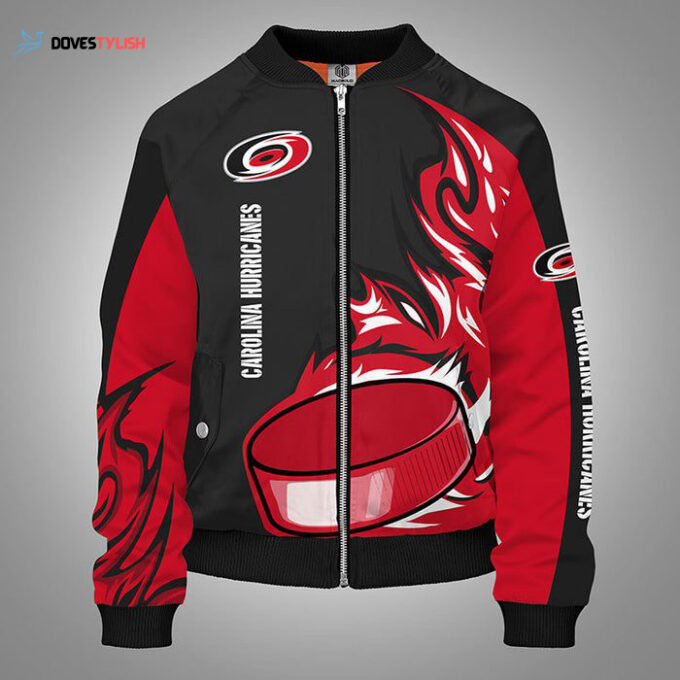 Carolina Hurricanes Red Bomber Jacket