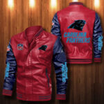 Carolina Panthers Leather Bomber Jacket