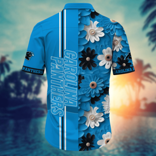 Carolina Panthers NFL Flower Hawaii Shirt   For Fans, Summer Football Shirts