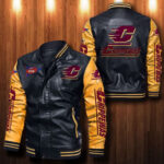 Central Michigan Chippewas Leather Bomber Jacket