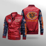 Chicago Bears Leather Bomber Jacket