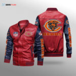 Chicago Bears Leather Bomber Jacket