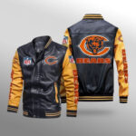 Chicago Bears Leather Bomber Jacket